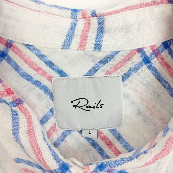 Rails Whitney Raspberry Azure Top Size Large - Picture 4 of 8